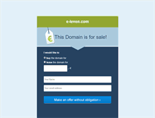 Tablet Screenshot of e-leven.com